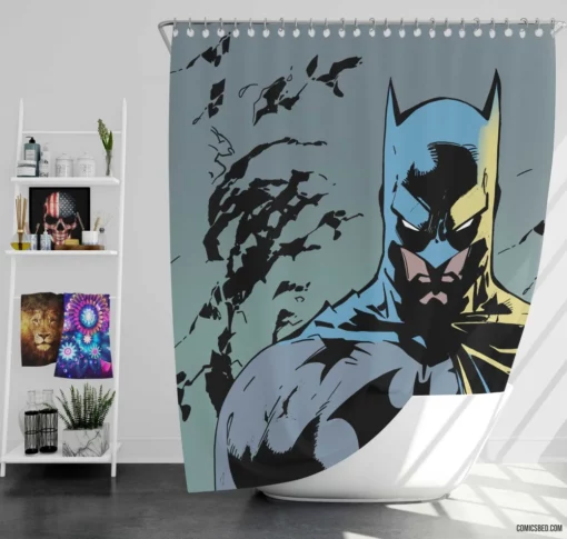 Batman Dark Art Enigmatic Vigilante Comic Shower Curtain