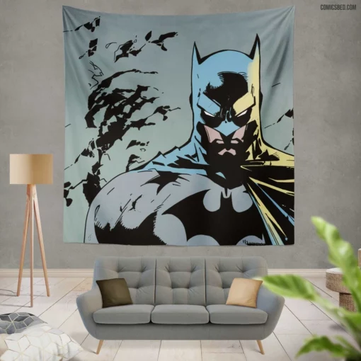 Batman Dark Art Enigmatic Vigilante Comic Wall Tapestry