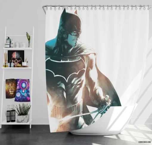 Batman Dark Avenger Comic Shower Curtain