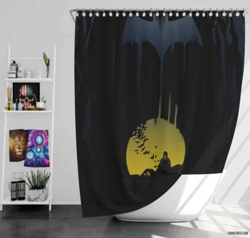 Batman Dark Knight Adventures Comic Shower Curtain