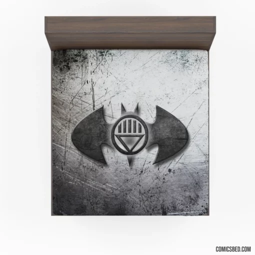 Batman Dark Knight Logo of Justice Comic Fitted Sheet 1