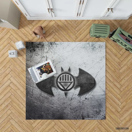 Batman Dark Knight Logo of Justice Comic Rug