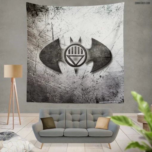 Batman Dark Knight Logo of Justice Comic Wall Tapestry