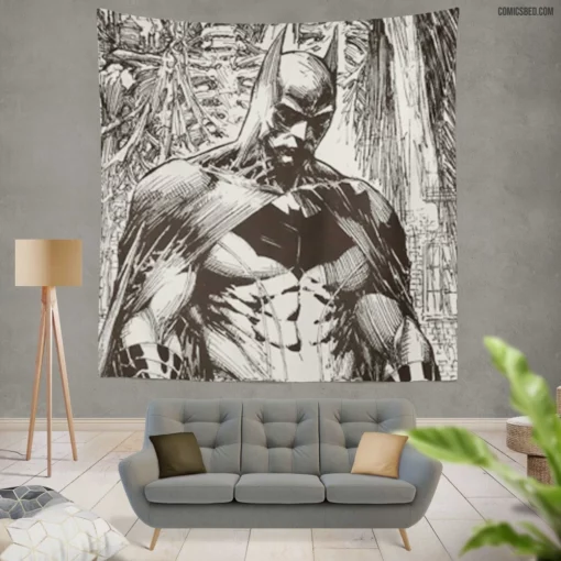 Batman Dark Knight Pursuit Comic Wall Tapestry