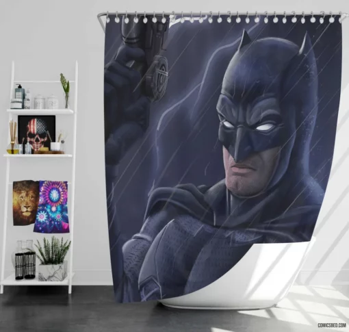 Batman Defender of Gotham Comic Shower Curtain