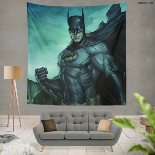 Batman Defender of Justice Comic Wall Tapestry