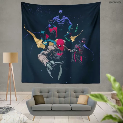 Batman Family Dynamic Bat Clan Comic Wall Tapestry