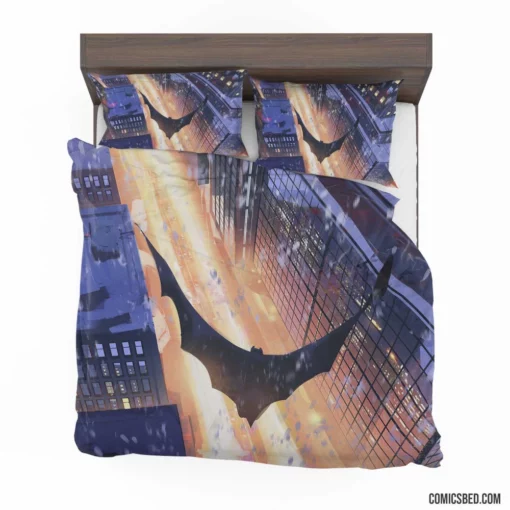 Batman Flying Gotham Guardian Comic Bedding Set 1