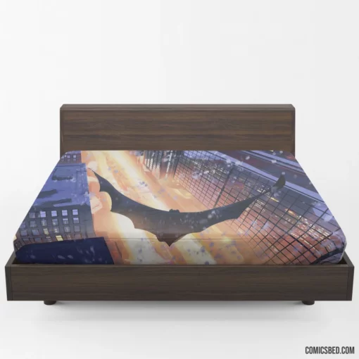 Batman Flying Gotham Guardian Comic Fitted Sheet