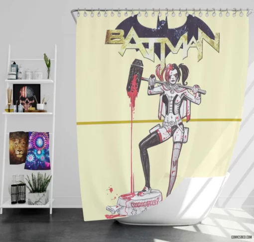 Batman & Harley Quinn Duo Comic Shower Curtain