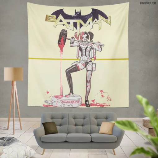 Batman & Harley Quinn Duo Comic Wall Tapestry