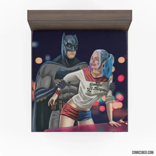 Batman Harley Quinn Unlikely Allies Comic Fitted Sheet 1