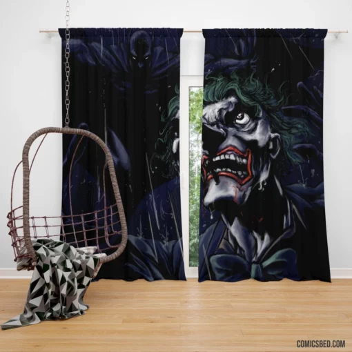 Batman Joker Dark and Chaotic Comic Curtain