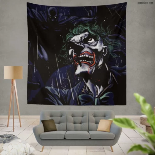 Batman Joker Dark and Chaotic Comic Wall Tapestry