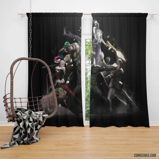 Batman Joker Harley Bane Two-Face War Comic Curtain