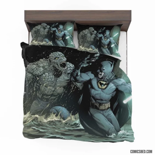 Batman Killer Croc DC Gritty Confrontation Comic Bedding Set 1