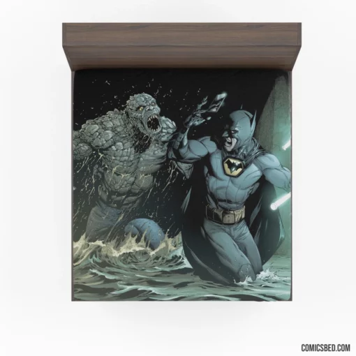 Batman Killer Croc DC Gritty Confrontation Comic Fitted Sheet 1