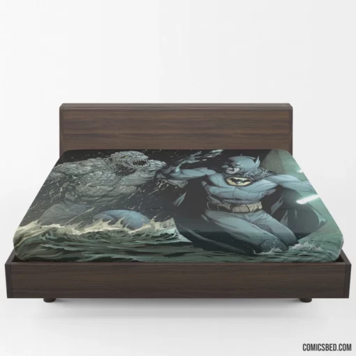 Batman Killer Croc DC Gritty Confrontation Comic Fitted Sheet