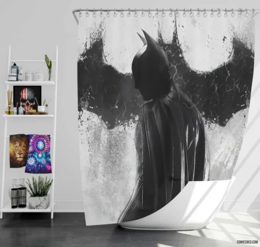 Batman Logo DC Timeless Guardian Comic Shower Curtain