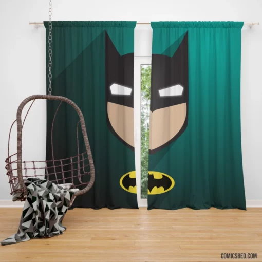 Batman Minimalist Symbolic Hero Comic Curtain