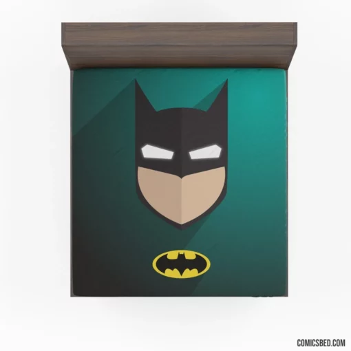 Batman Minimalist Symbolic Hero Comic Fitted Sheet 1