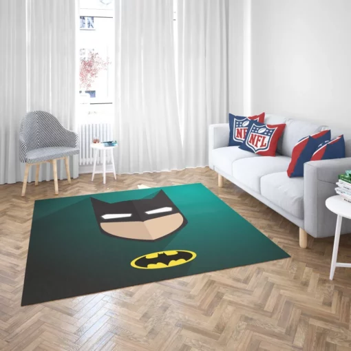 Batman Minimalist Symbolic Hero Comic Rug 2