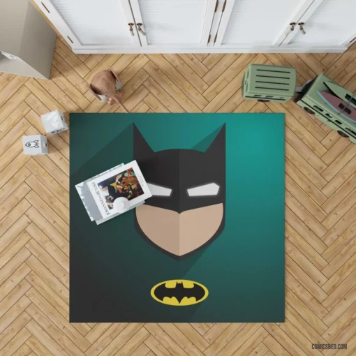 Batman Minimalist Symbolic Hero Comic Rug