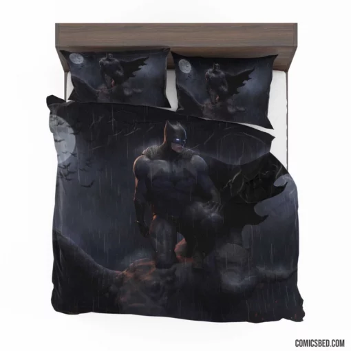 Batman Night Moon Rain DC Vigilante Comic Bedding Set 1