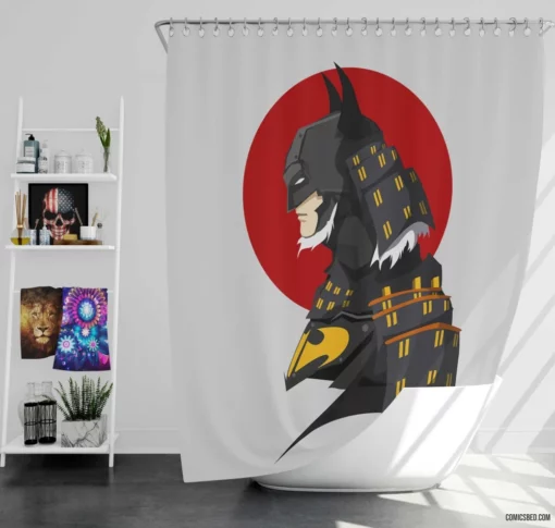 Batman Ninja Dark Feudal Knight Comic Shower Curtain