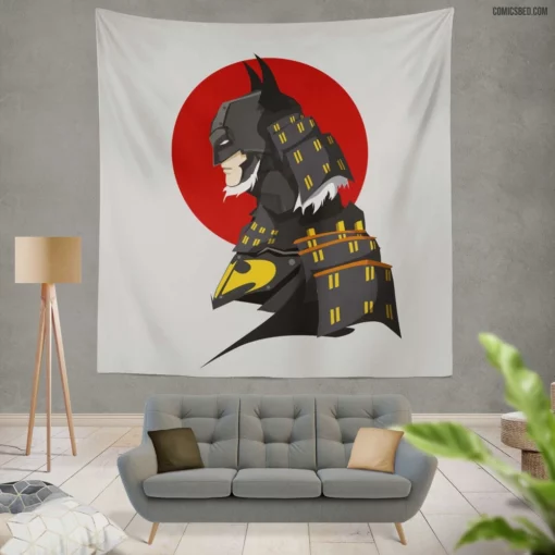 Batman Ninja Dark Feudal Knight Comic Wall Tapestry