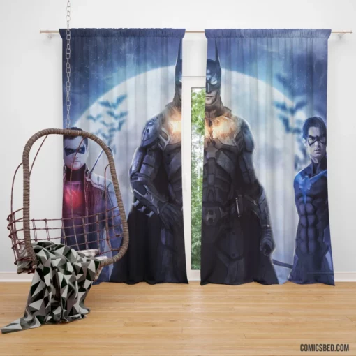 Batman Red Hood Nightwing DC Trio Comic Curtain