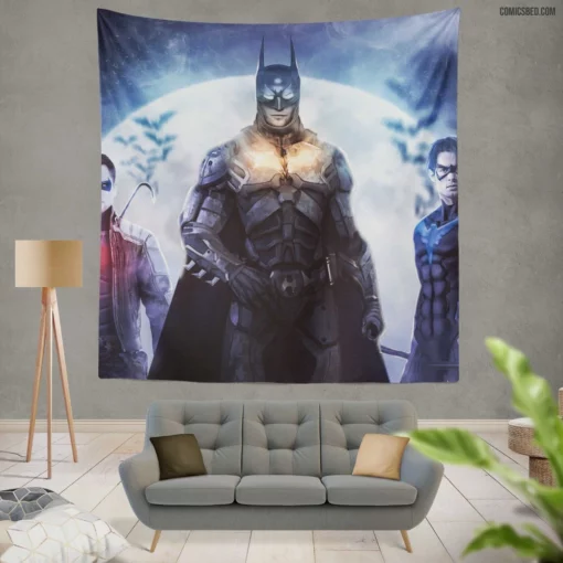 Batman Red Hood Nightwing DC Trio Comic Wall Tapestry