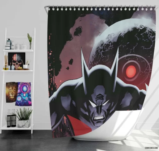 Batman Shadowed Avenger Comic Shower Curtain