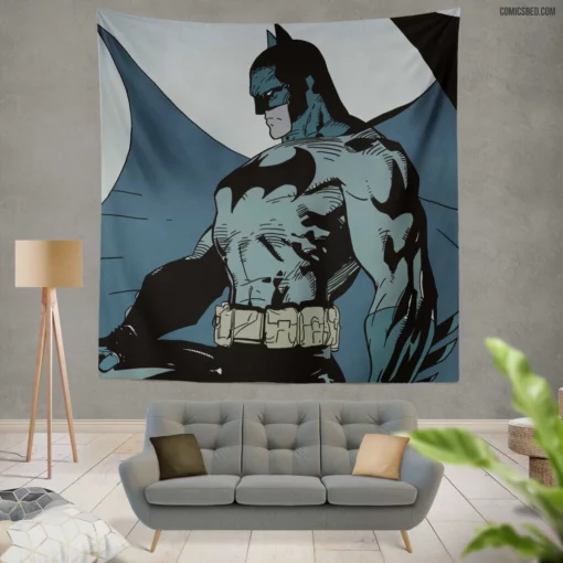 Batman Sketch Art Legendary Hero Comic Wall Tapestry