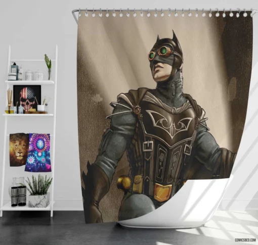 Batman Steampunk Victorian Vigilante Comic Shower Curtain