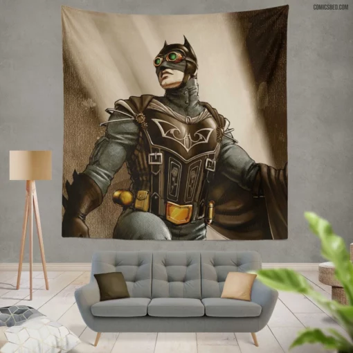 Batman Steampunk Victorian Vigilante Comic Wall Tapestry