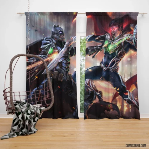 Batman Superman DC Dynamic Duo Comic Curtain