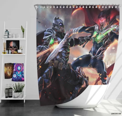 Batman Superman DC Dynamic Duo Comic Shower Curtain