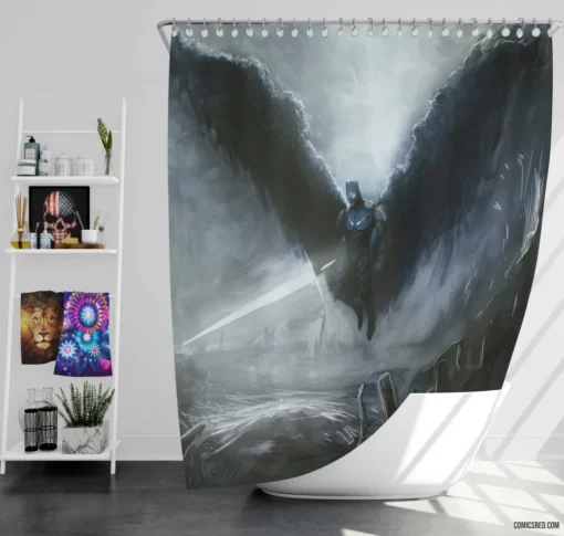 Batman Sword Wings DC Guardian Comic Shower Curtain