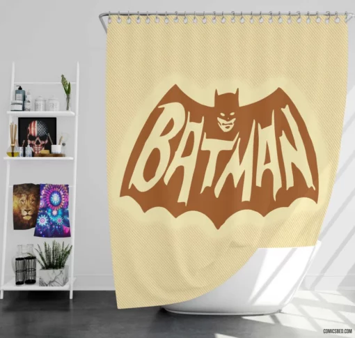 Batman Symbol DC Iconic Emblem Comic Shower Curtain