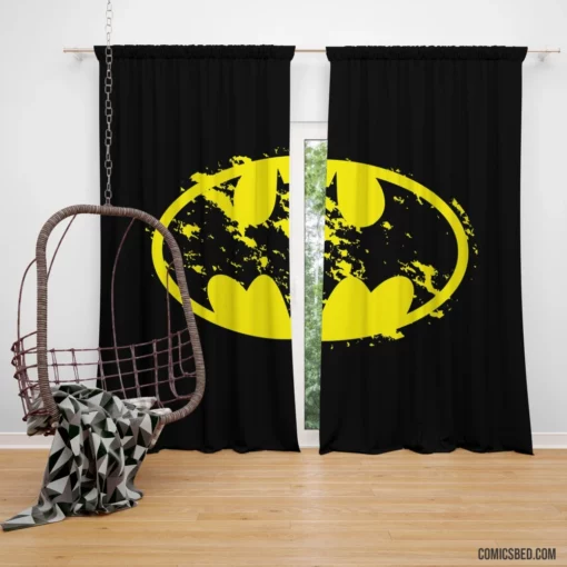 Batman Symbol Dark Knight Emblem Comic Curtain