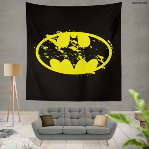 Batman Symbol Dark Knight Emblem Comic Wall Tapestry