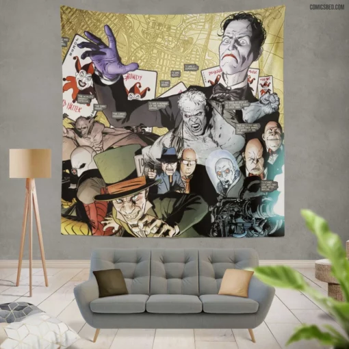 Batman Villains Rogues Gallery Comic Wall Tapestry