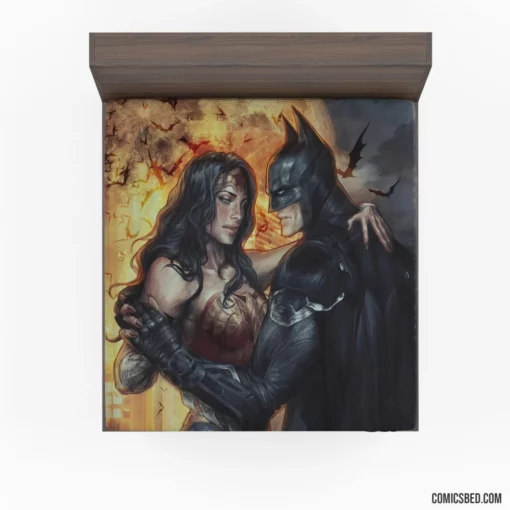 Batman Wonder Woman DC Dynamic Duo Comic Fitted Sheet 1