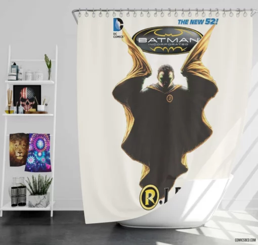 Batman and Robin Heroic Alliance Comic Shower Curtain