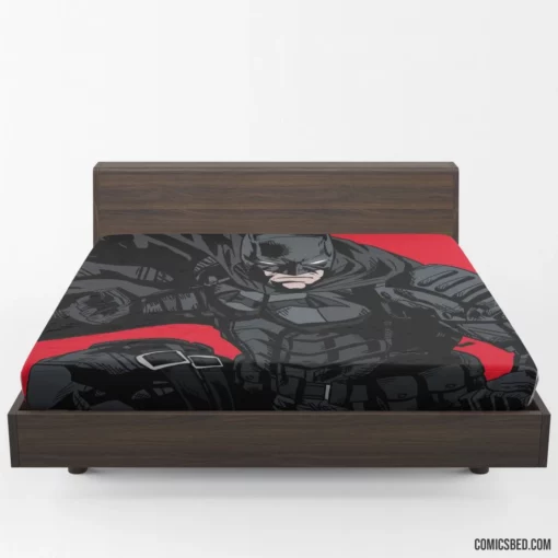 Batman and The Flash Speeding through Crime Comic Fitted Sheet