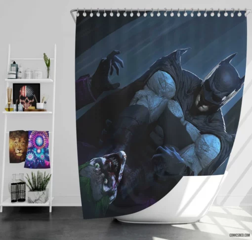 Batman and The Joker Dark Duo Comic Shower Curtain