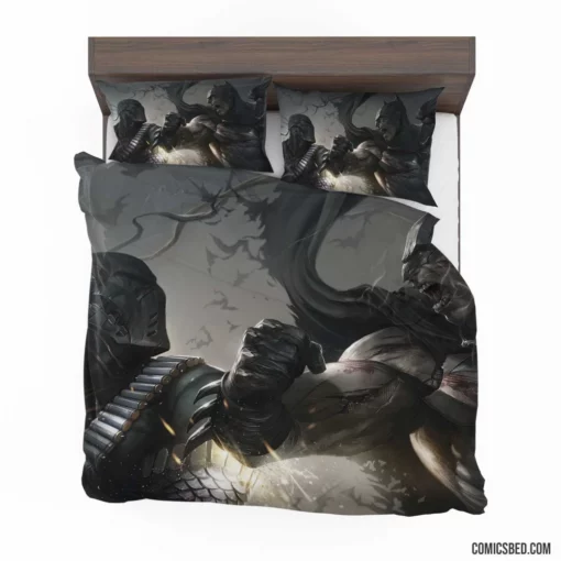 Batman fighting Deathstroke DC Duo Comic Bedding Set 1