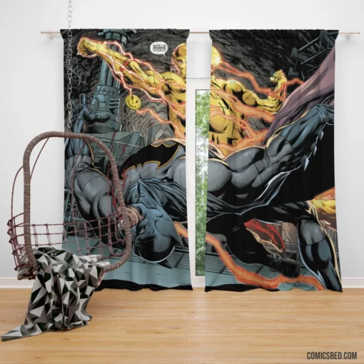 Batman vs Reverse Flash Epic Clash Comic Curtain