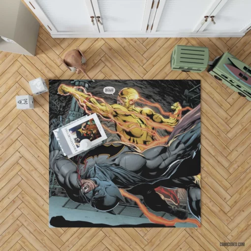 Batman vs Reverse Flash Epic Clash Comic Rug